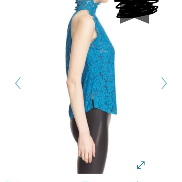 DVF high neck lace top - Picture 3 of 5